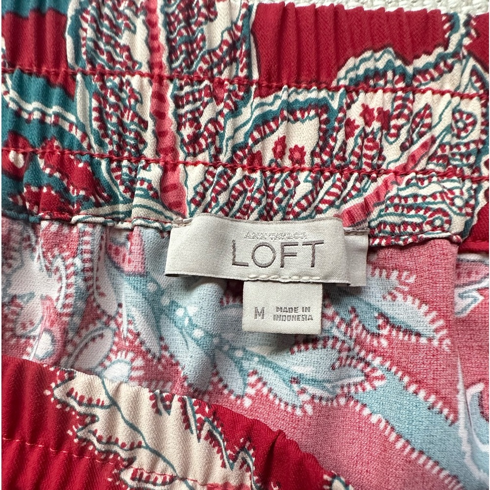 Ann Taylor LOFT Floral Skirt Red Size: M - Picture 3 of 8